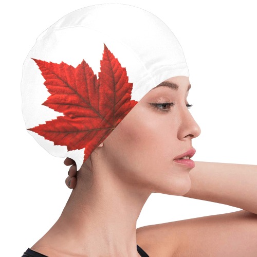 Canada Maple Leaf Swim Cap