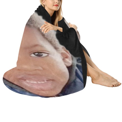 J  Blanket Circular Ultra-Soft Micro Fleece Blanket 47"