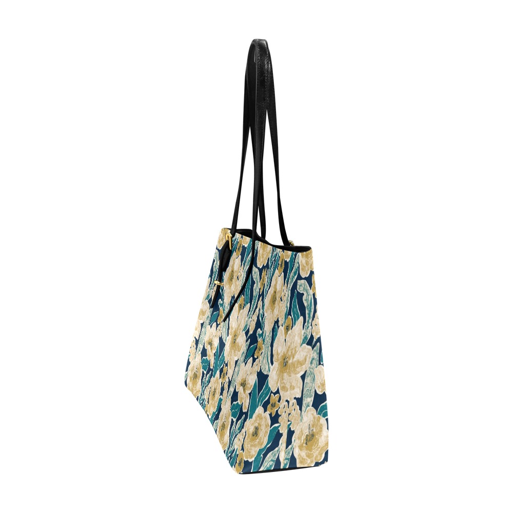 Painted Flowers Euramerican Tote Bag/Large (Model 1656)