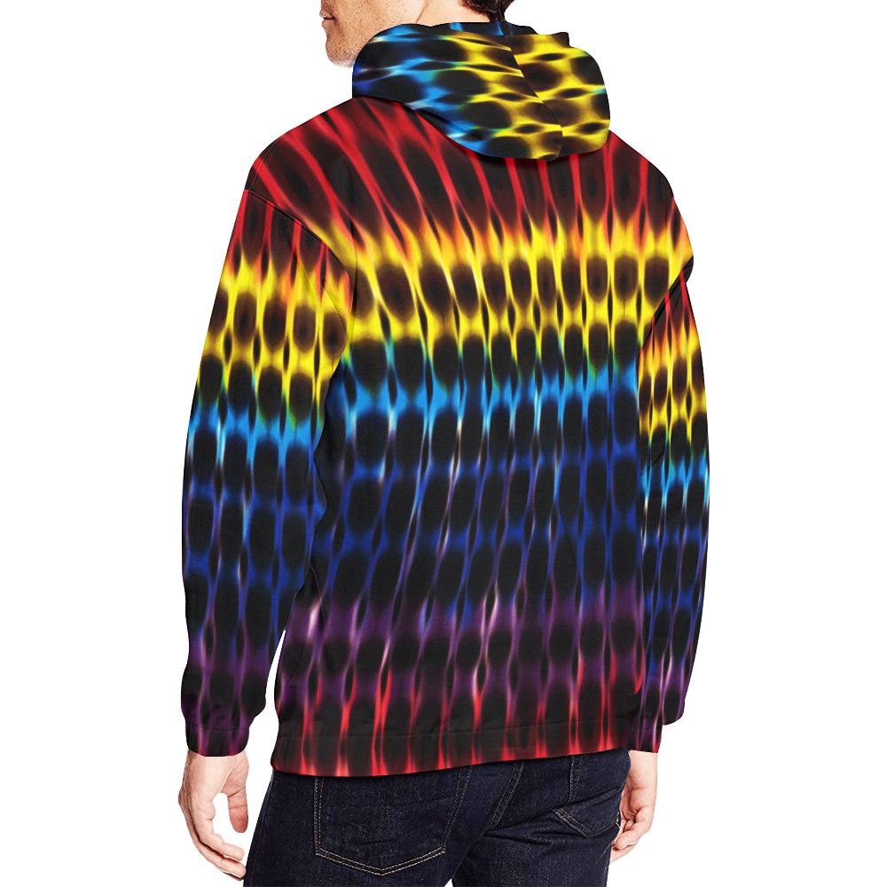 Modern Digital Hippie Tie-Dye All Over Print Hoodie for Men (USA Size) (Model H13)