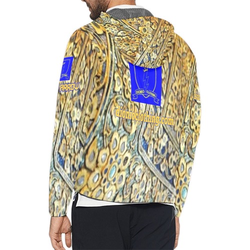 DIONIO Clothing-- Golden Arrow Jacket Unisex All Over Print Windbreaker (Model H23)