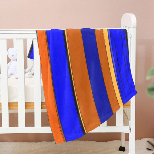Abstract Blue And Orange 930 Baby Blanket 40"x50"
