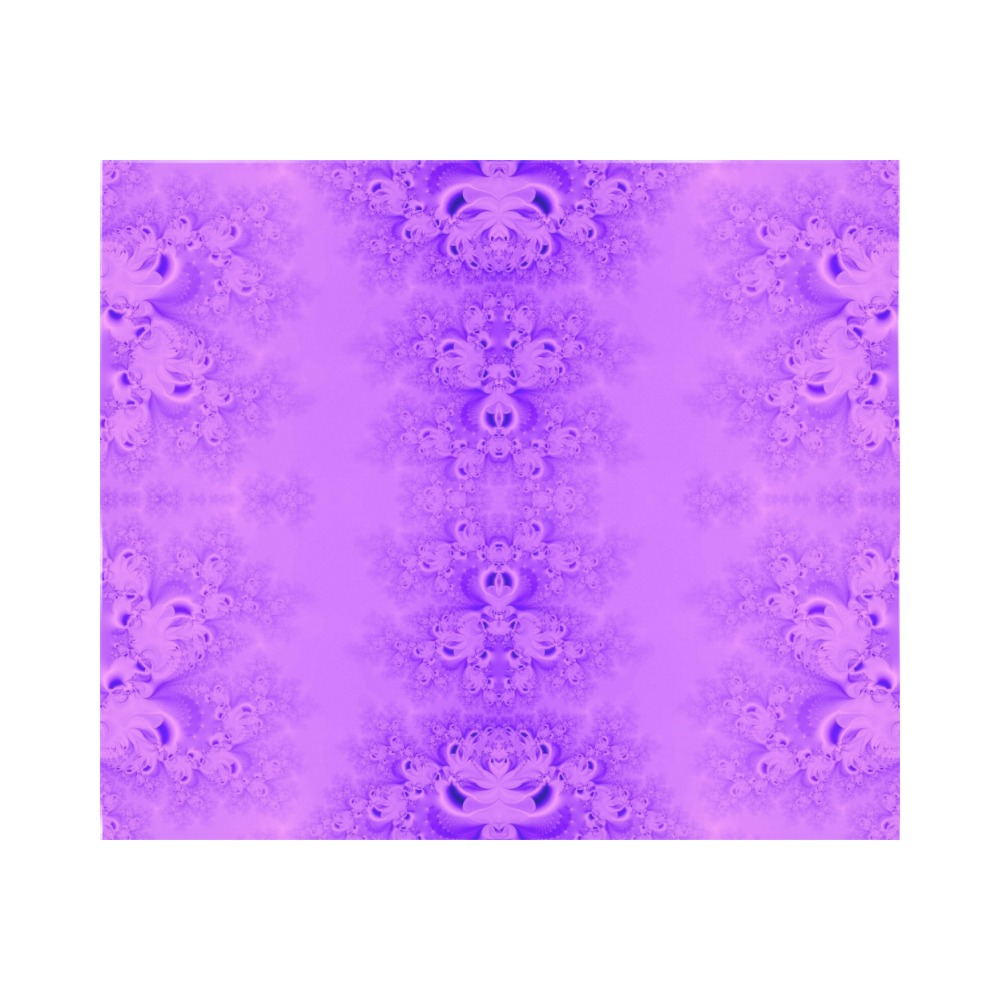 Purple Lilacs Frost Fractal Polyester Peach Skin Wall Tapestry 60"x 51"