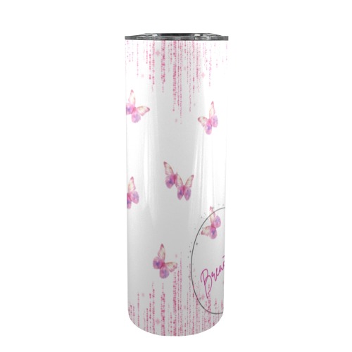 Breast Cancer Warrior 20oz Skinny Tumbler 20oz Tall Skinny Tumbler with Lid and Straw