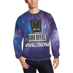 DIONIO Clothing - DIONIO Universe Sweatshirt (Black & White Logos) All Over Print Crewneck Sweatshirt for Men (Model H18)