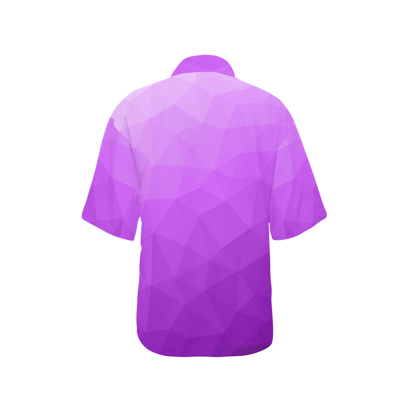 Purple gradient geometric mesh pattern All Over Print Hawaiian Shirt for Women (Model T58)