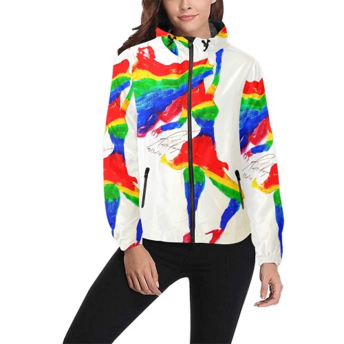 rainbow silhouette Unisex All Over Print Windbreaker (Model H23)