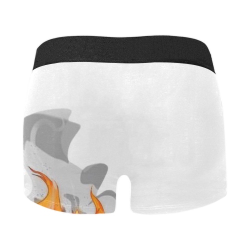 Mens Aromatherapy Apparel Boxer Briefs White Men's Boxer Briefs w/ Custom Waistband (Merged Design) (Model L10)