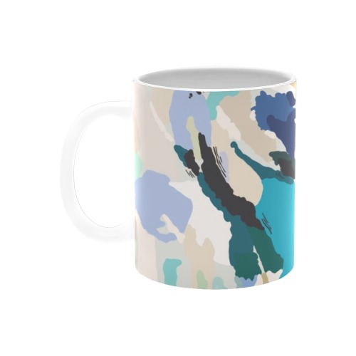 Modern abstract paint shapes-963 White Mug(11OZ)