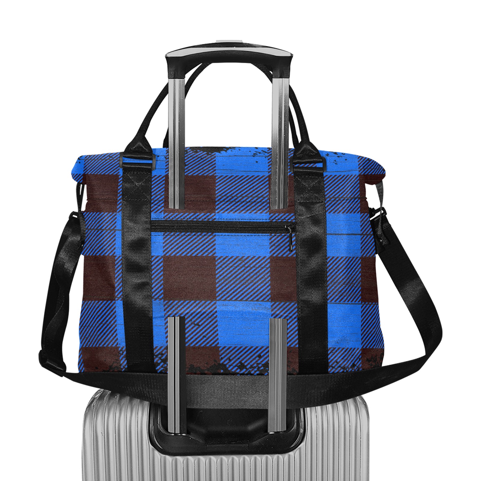 plaid Large Capacity Duffle Bag (Model 1715)