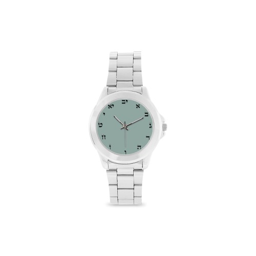 cadran hebreu transparent Unisex Stainless Steel Watch(Model 103)