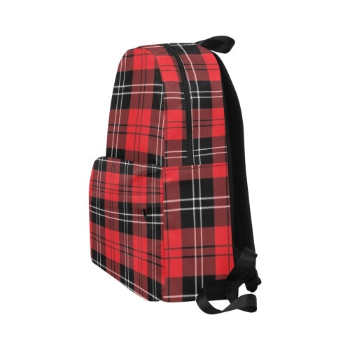 Red and Black Tartan Unisex Classic Backpack (Model 1673)