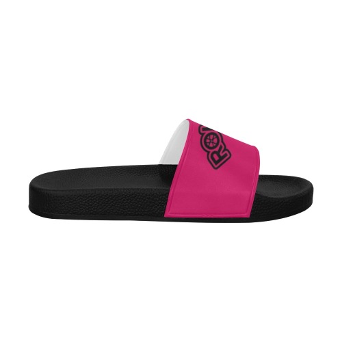 RollinOn3 Hot Pink Slides Female Women's Slide Sandals (Model 057)