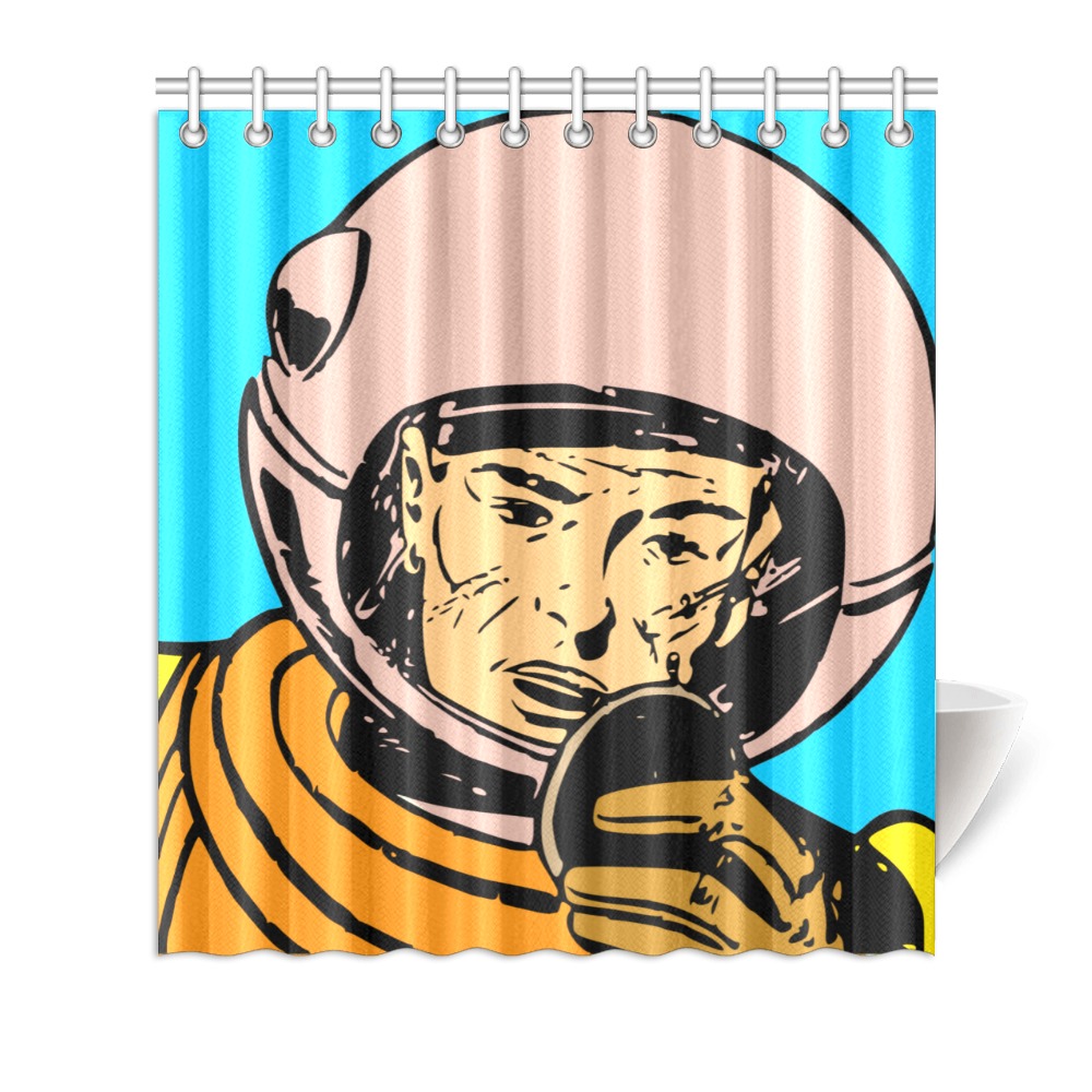 astronaut Shower Curtain 66"x72"