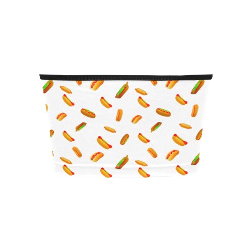 Hot Dogs on White Women's Tie Bandeau Top (Model T66)