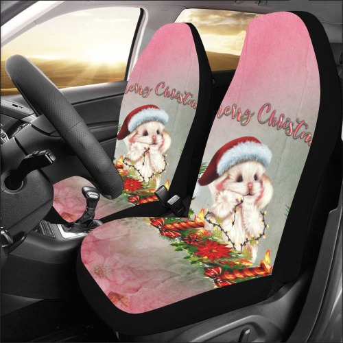 Merry christmas, cute animal Car Seat Covers (Set of 2)