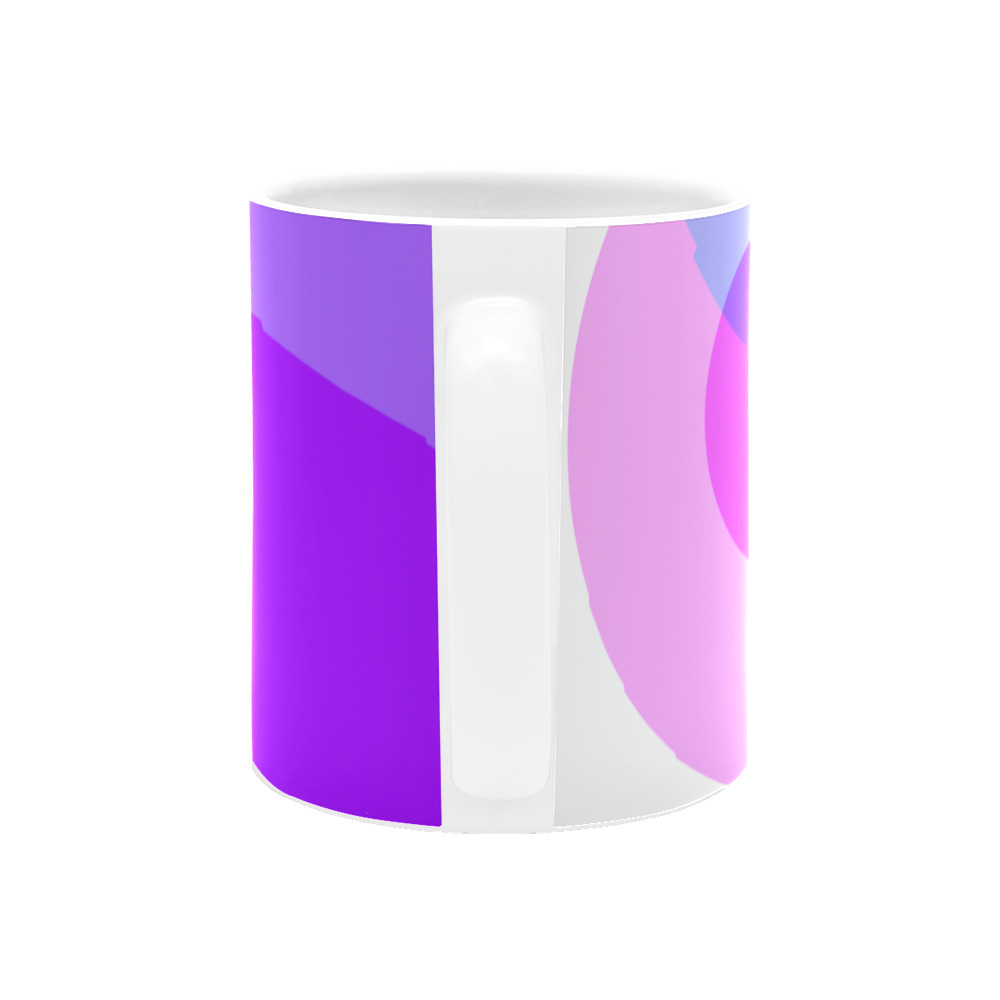 Purple Retro Groovy Abstract 409 White Mug(11OZ)