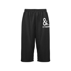 Cropped pants black Cropped Pajama Pants (Model L66)