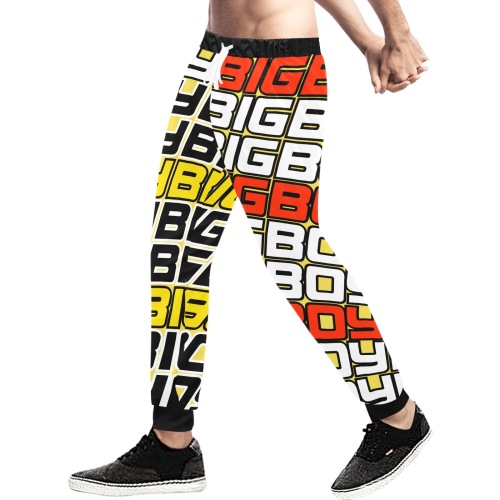 BXB FULL PRINT YELLOW SWEATS Men's All Over Print Sweatpants (Model L11)