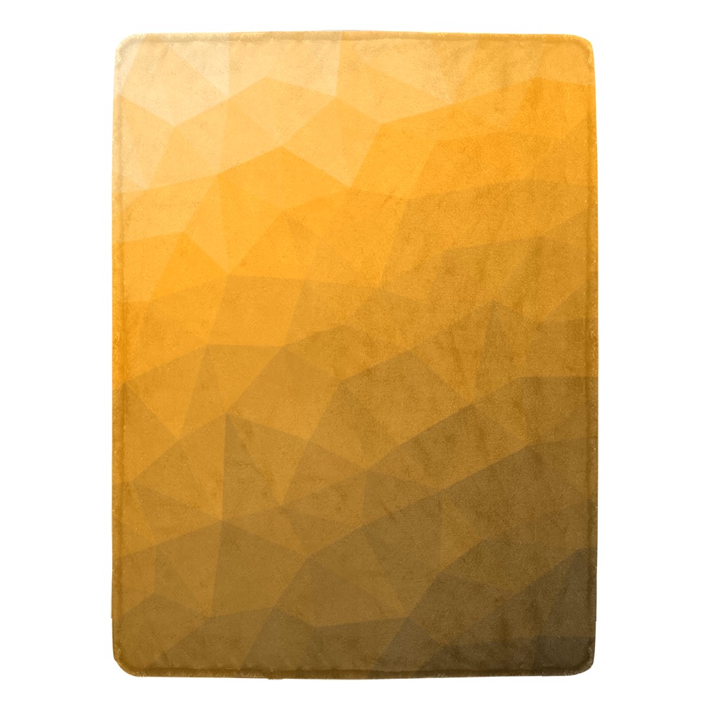Orange gradient geometric mesh pattern Ultra-Soft Micro Fleece Blanket 60"x80"
