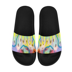 Funky Abstract Art for Your Feet Women's Slide Sandals (Model 057)