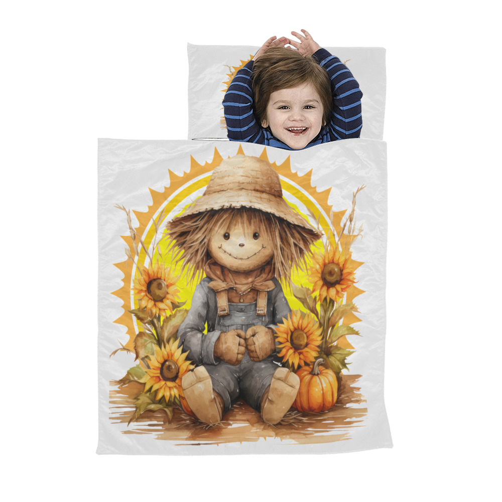 scarecrow sunflower (2) Kids' Sleeping Bag