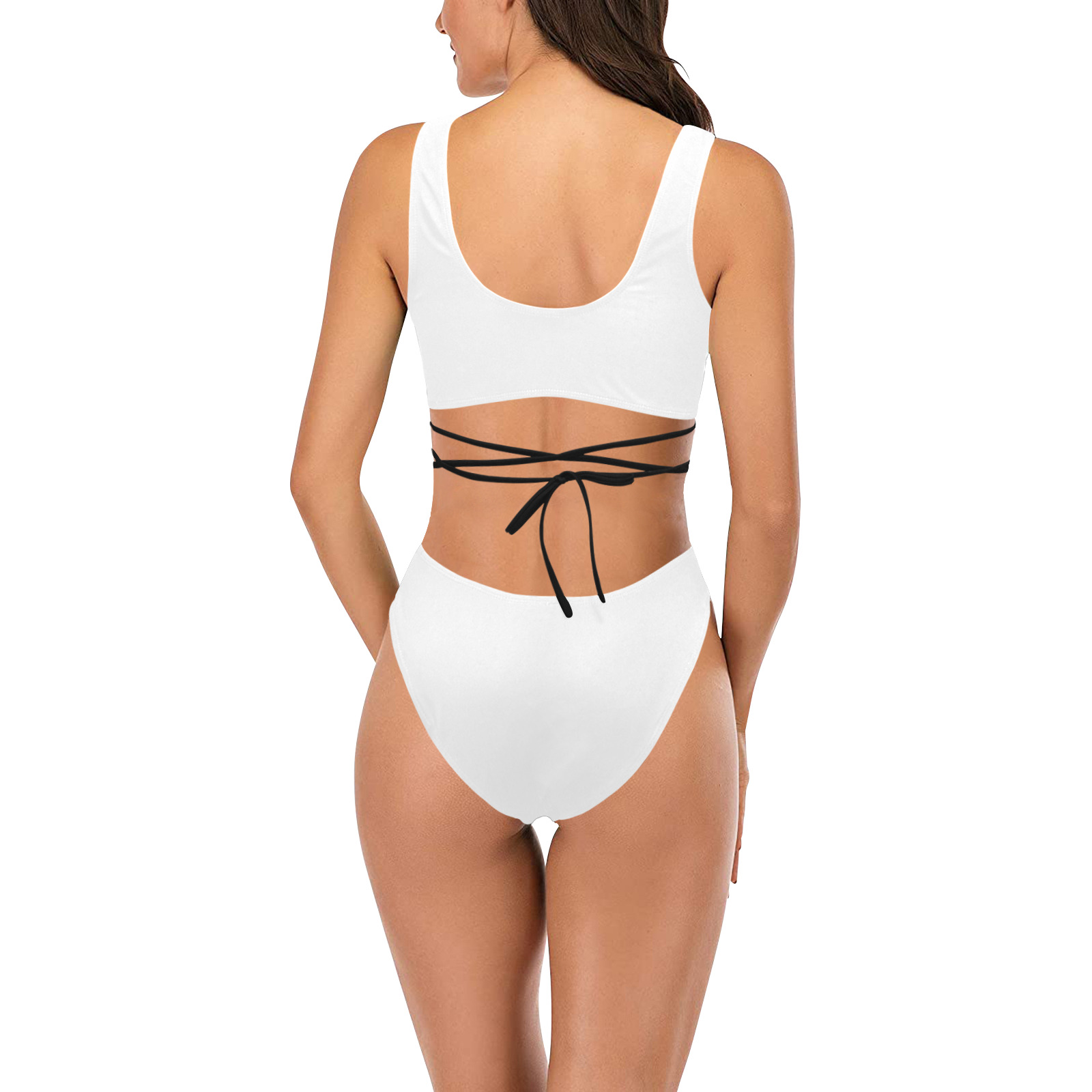 WHITE Cross String Bikini Set (Model S29)